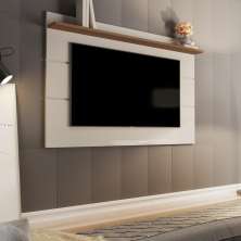 Painel Para Tv 50" Vivare New 1.36 - Off White com Freijó - Germai
