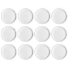 Jogo 12 Pratos de Sobremesa em Porcelana 19cm Classe Única Iguaçu Germer Branco