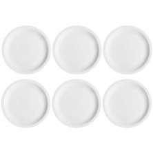 Jogo 6 Pratos de Sobremesa em Porcelana 19cm Classe Única Ig