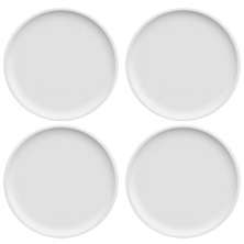 Kit 4 Pratos de Sobremesa Porcelana Branca Redondos 18,5cm Bold Germer Hotel Bar Restaurante