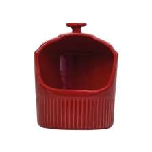 Pote de Sal Assar e Servir Vermelho