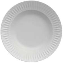 Prato Fundo em Porcelana 23cm Branco Diamante Germer Mesa Posta Jantar