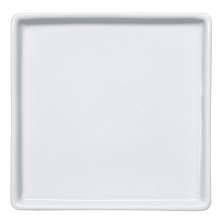 Prato Quadrado Raso em Porcelana 16x16cm Americana Germer Branco