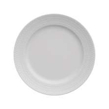 Prato Raso Chevron Branco 27 cm