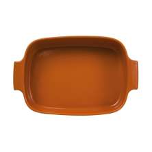 Travessa Retangular Assar e Servir Laranja 30x21 cm