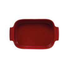 Travessa Retangular Assar e Servir Vermelha 28x17 cm
