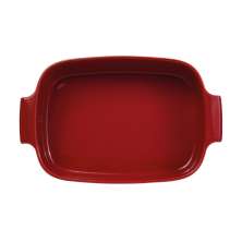 Travessa Retangular Assar e Servir Vermelha 30x21 cm