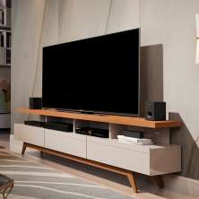 Rack Vivare Off White e Nature 180 cm
