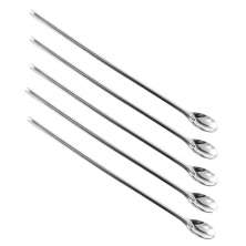 5 Colheres Bailarina 30cm Inox para Drinks Bebidas Coquetel Longa Mixologistas