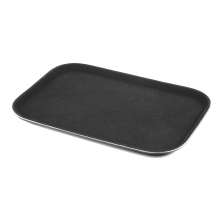 Bandeja Retangular Elite Preta 35 cm