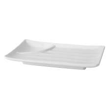 Travessa de Mesa Sushi Sashimi Elite Branca 25 cm