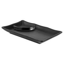 Travessa de Mesa Sushi Sashimi Elite Preta