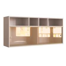 Armário Aéreo One com Vidro 2 Portas Cinnamon