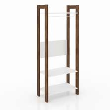 Armário Closet Aberto AZ1029 MDP Branco/Nogal G69 - Gran Belo