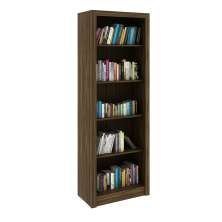 Armário Estante Alto para Escritório Home Office ME4104 MDP Nogal G69 - Gran Belo