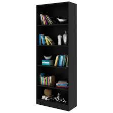 Armário Prateleiras para Escritório Home Office Gamer ME4141 MDP Preto/Preto G69 - Gran Belo