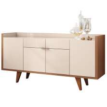 Buffet Aparador Balcão Sala de Jantar Albâni Off White/Nature - Gran Belo