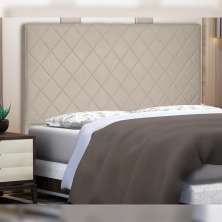 Cabeceira Baelon Decorativa Queen Size 1,60M Suede Bege G63 - Gran Belo