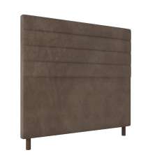 Cabeceira Decorativa Bacoli Casal 140cm Veludo Marrom G32 - Gran Belo