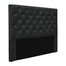 Cabeceira Decorativa King Size 1,95M Tàzio Veludo Preto G63 - Gran Belo