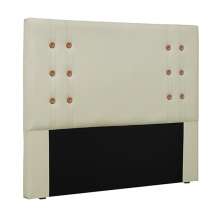 Cabeceira Decorativa Queen Size 1,60M Kors PU Marfim G63 - Gran Belo