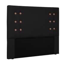 Cabeceira Decorativa Queen Size 1,60M Kors PU Preto G63 - Gran Belo