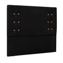 Cabeceira Decorativa Queen Size 1,60M Kors Suede Preto G63 - Gran Belo