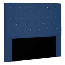 Cabeceira Decorativa Queen Size 1,60M Tàzio Suede Azul Marinho G63 - Gran Belo