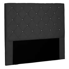 Cabeceira Decorativa Queen Size 1,60M Tàzio Suede Preto G63 - Gran Belo