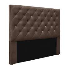 Cabeceira Decorativa Queen Size 1,60M Tàzio Veludo Marrom G63 - Gran Belo