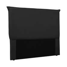 Cabeceira Decorativa Queen Size 1,60M Trento Veludo Preto G63 - Gran Belo