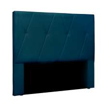 Cabeceira Decorativa Queen Size 1,60M Yves Veludo Azul Marinho G63 - Gran Belo