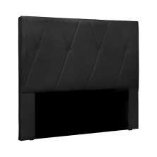 Cabeceira Decorativa Queen Size 1,60M Yves Veludo Preto G63 - Gran Belo