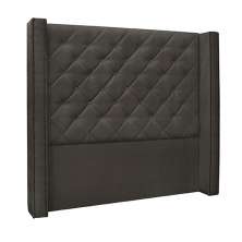 Cabeceira Decorativa Queen Size 1,84M Loewe Suede Cinza G63 - Gran Belo