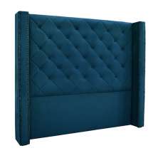 Cabeceira Decorativa Queen Size 1,84M Loewe Veludo Azul Marinho G63 - Gran Belo