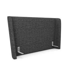 Cabeceira Design para Cama Queen Torres Pés em Madeira Linho Chumbo G91 - Gran Belo