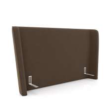 Cabeceira Design para Cama Queen Torres Pés em Madeira Veludo Marrom G91 - Gran Belo