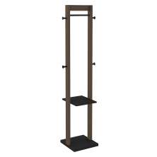 Cabideiro Grande para Quarto Sala de Estar AZ1019 MDP Nogal/Preto G69 - Gran Belo