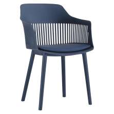Cadeira Decorativa Para Sala de Estar Sócrates Azul Marinho G56 - Gran Belo