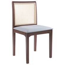 Cadeira Decorativa Sala de Jantar Steve Amêndoa G55 - Gran Belo
