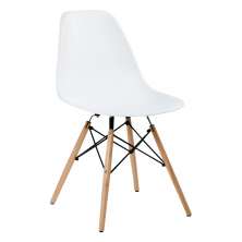 Cadeira Decorativa para Sala e Cozinha Garabit Branco G04 - Gran Belo