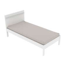 Cama de solteiro MDP CM8010 Branco G69 - Gran Belo