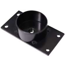 Chapinha Chapa Reta com Tubo Fixação Pés Palito Rosca 5/16 Preto G59