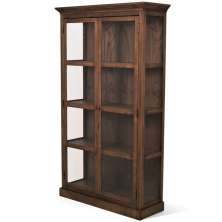 Cristaleira Adega Para Sala de Jantar 02 Portas Zada Lateral Vidro 195x100 Canela - Gran Belo