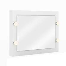 Espelho de Penteadeira Suspensa para Quarto Decorativa PE2006 MPD Branco G69 - Gran Belo