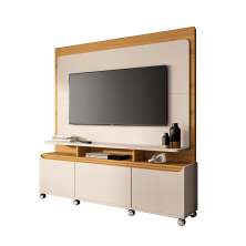 Home Estante Quantum em MDP/MDF para TV até 70 Polegadas Off White/Cinamomo G26 - Hb Móveis