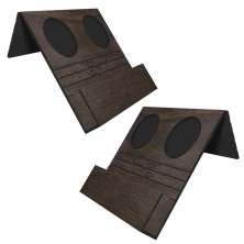Kit 02 Esteiras Bandejas Com Suporte Para Copos e Controle Para Sofá MDF Tabaco G20 - Gran Belo