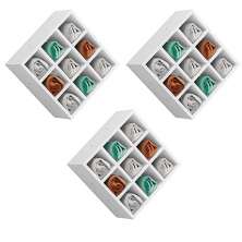 Kit 03 Nichos Porta Toalhas 09 Lugares 40x40cm Branco G01 - Gran Belo