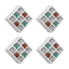 Kit 04 Nichos Porta Toalhas 09 Lugares 40x40cm Branco G01 - Gran Belo