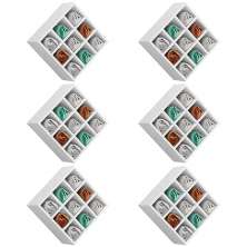 Kit 06 Nichos Porta Toalhas 09 Lugares 40x40cm Branco G01 - Gran Belo